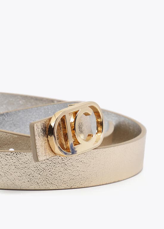 Cinturon Reversible Oro-Plata Hebilla logo Ovalado Lola Casademunt - Imagen 7