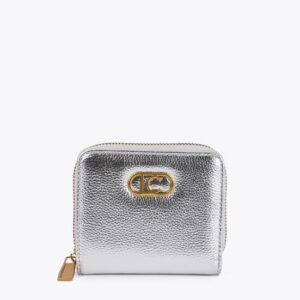 Monedero Metalizado Plata Lola Casademunt
