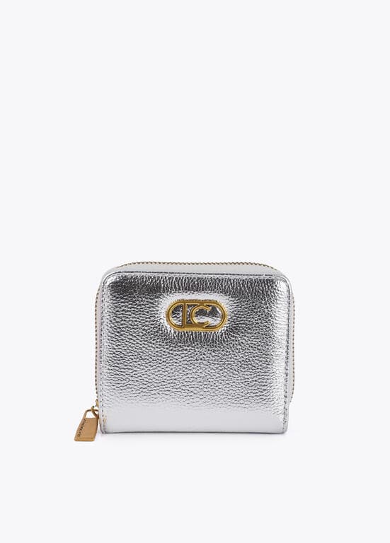 Monedero Metalizado Plata Lola Casademunt