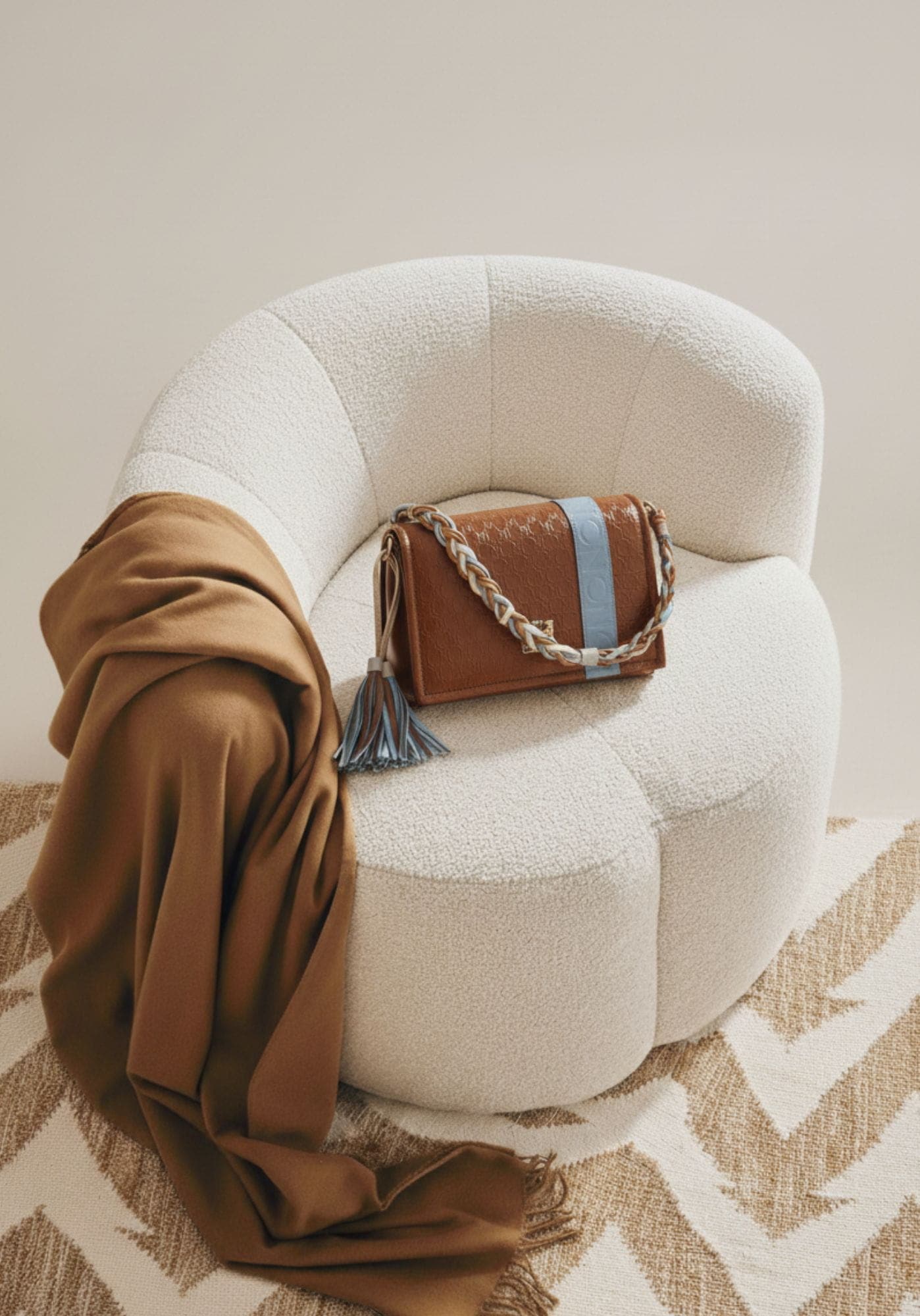 Bandolera tapa tricolor Azul Noco