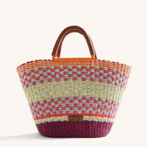 Bolso Capazo Estampado Pangani Burdeos