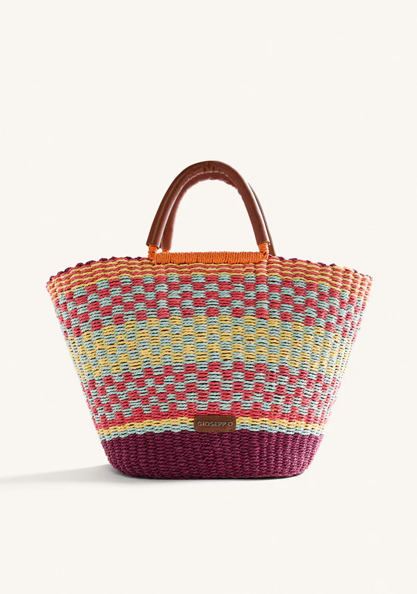 Bolso Capazo Estampado Pangani Burdeos