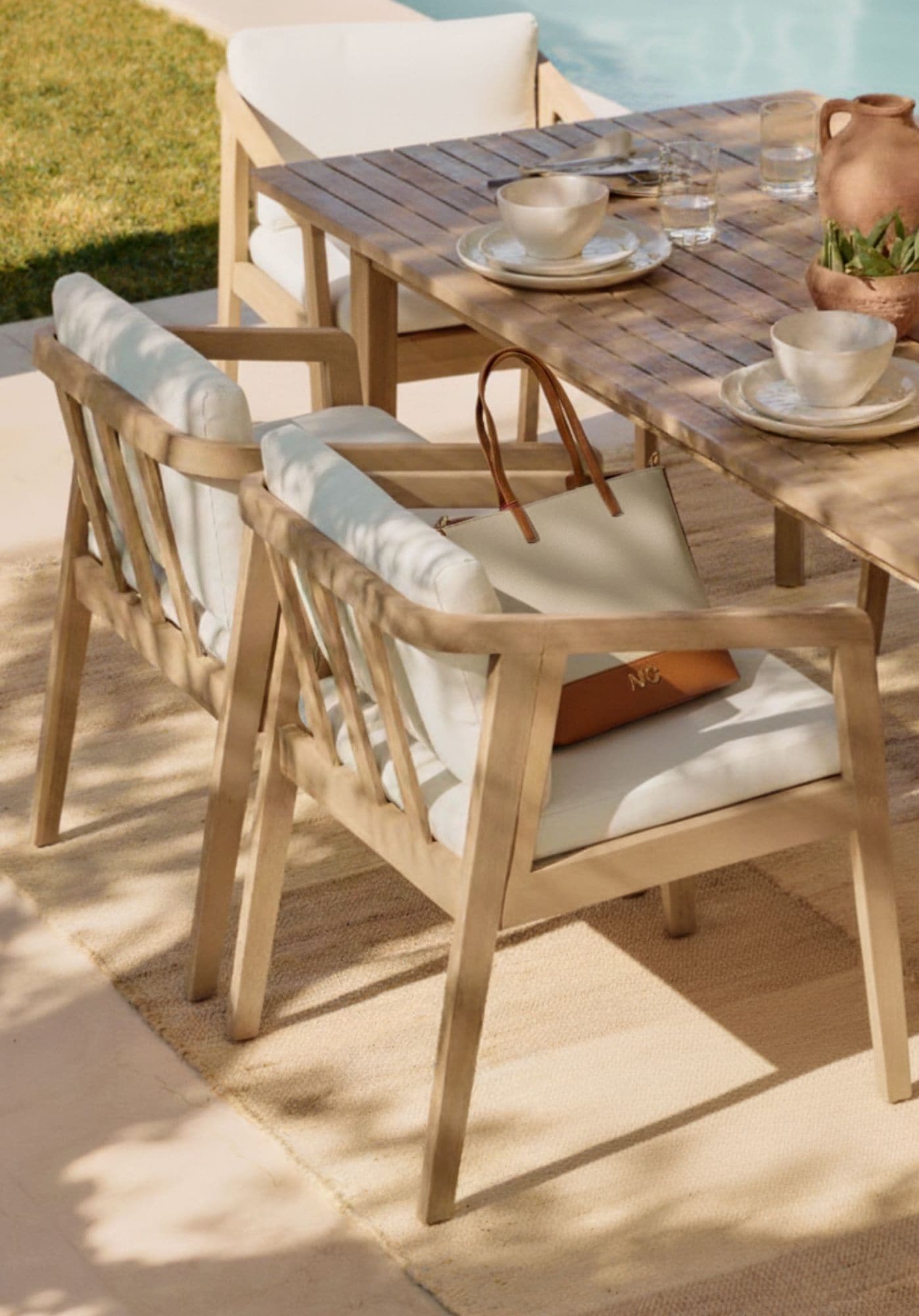 Bolso Tote Bicolor Trenza Noco - Imagen 2