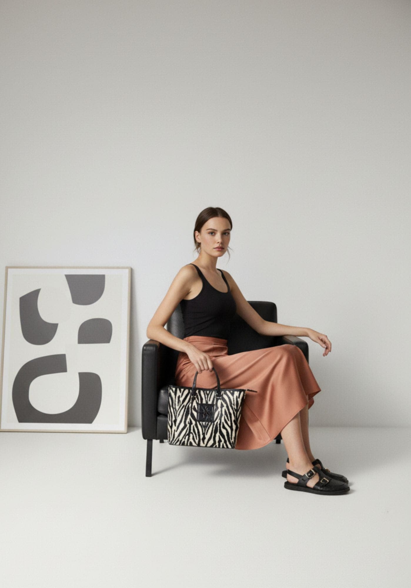 Bolso shopper cebra Noco - Imagen 5