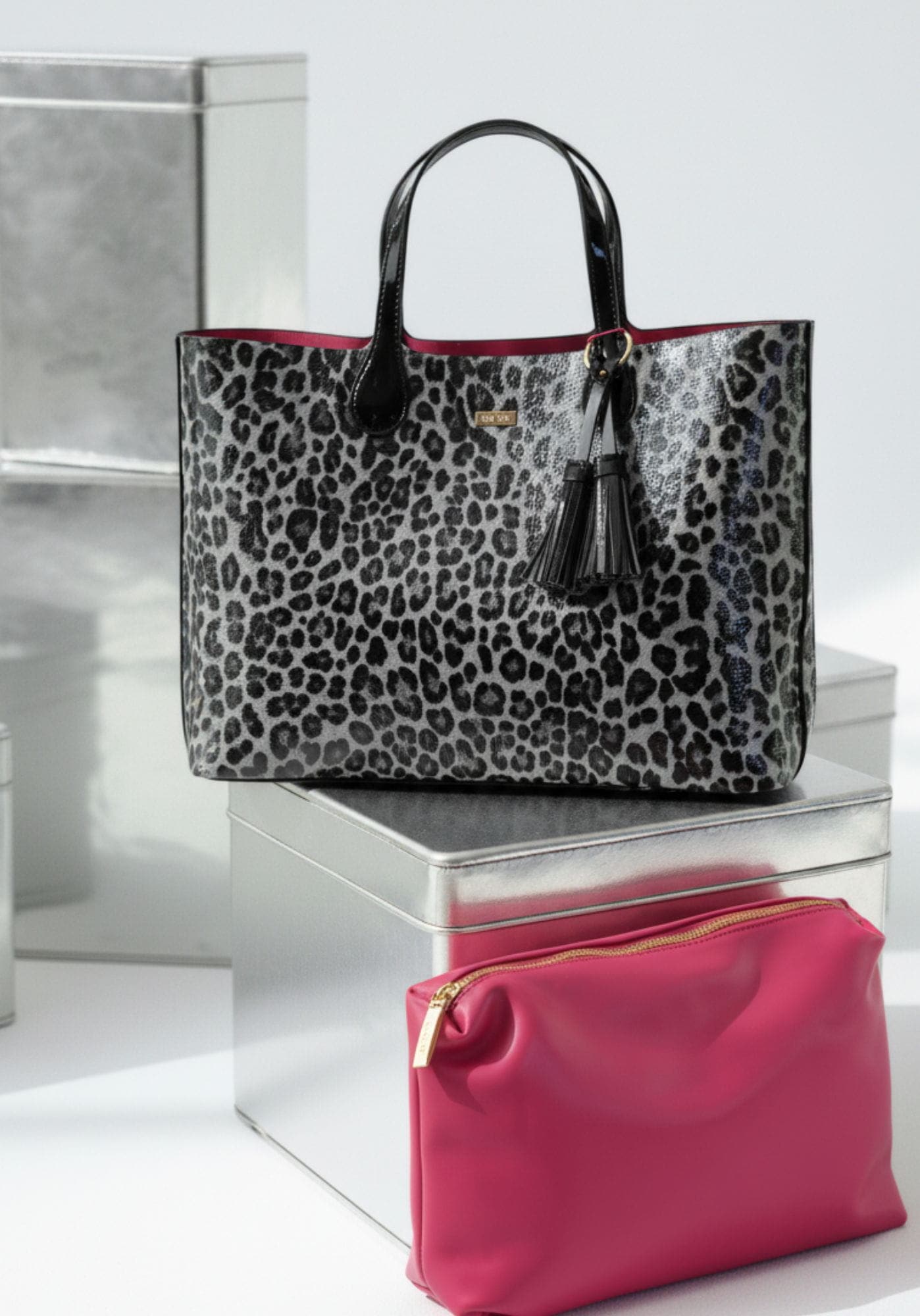 Bolso shopper charol leopardo Noco