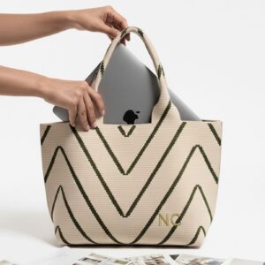 Bolso shopper tejido zigzag Noco