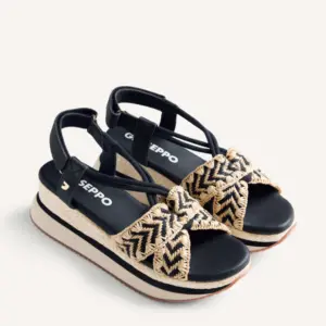 Sandalia Cuña Bordado Ugunja Gioseppo