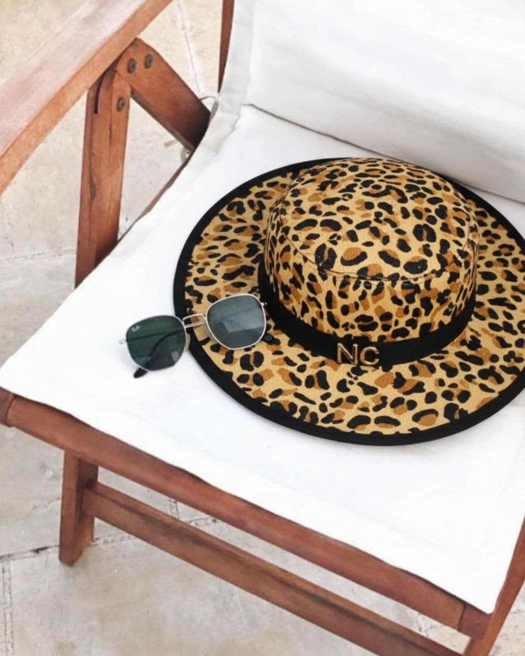 Sombrero Rafia Leopardo Noco