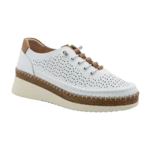 Zapatilla Deportiva con cuña Blanco Rosa Amada