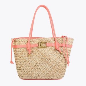 Capazo con Asas y Detalles Efecto Piel Lola Casademunt