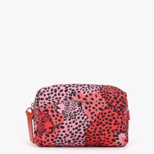 Neceser de Nylon Estampado Multicolor Rojo Lola Casademunt