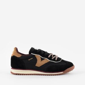 Deportiva Saturno Serraje y Nylon Negro Victoria