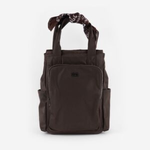 Mochila Nylon y Bandana Marrón Chocolate Victoria