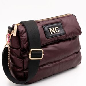 Bandolera Puffy Acolchada Granate Noco