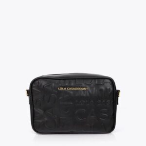 Bandolera Negra con Logo Grabado Lola Casademunt