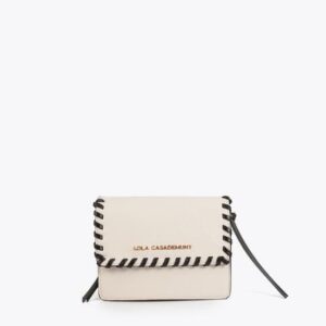 Bandolera con Detalle Trenzado Negro-Crudo Lola Casademunt