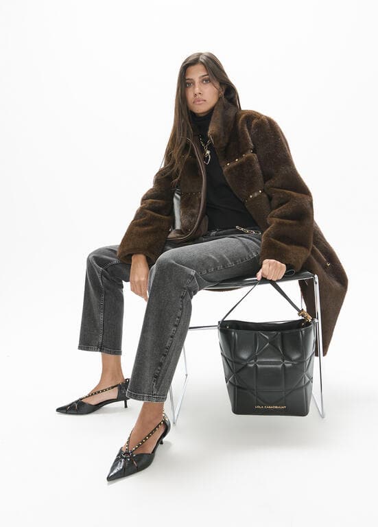 Bolso Acolchada Nudo con Logo Lola Casademunt - Imagen 4