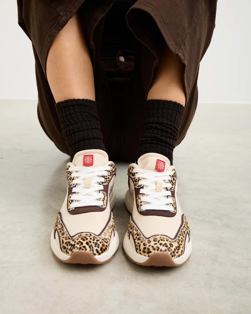 Deportiva Leopardo Beige Blake Popa - Imagen 2
