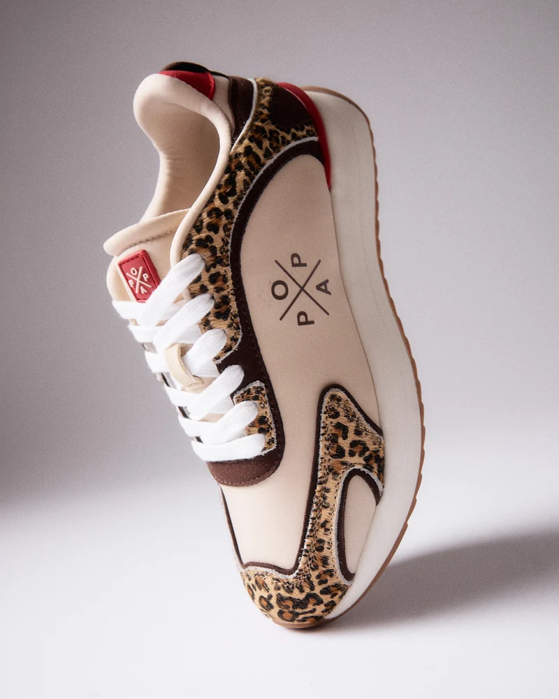 Deportiva Leopardo Beige Blake Popa - Imagen 5