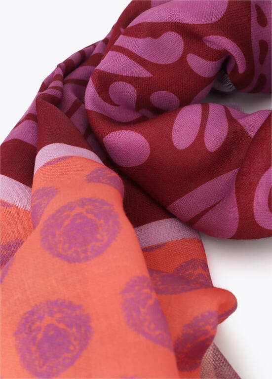Fular Naranja-Rosa Medallón Tigre Lola Casademunt - Imagen 5