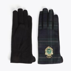 Guantes Tejido Tartán con Logo Lola Casademunt