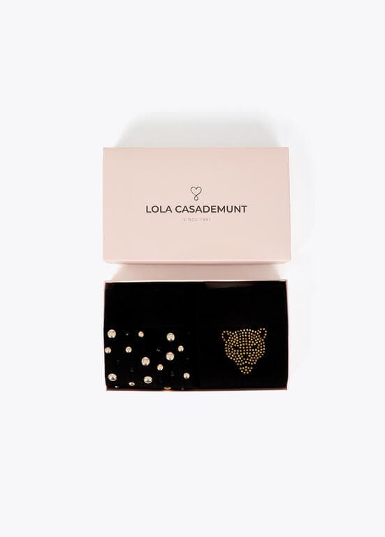 Pack Regalo Calcetines con Perlas y Cristales Lola Casademunt