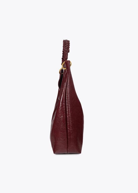 Shopper Burdeos con Asa Trenzada Lola Casademunt - Imagen 4