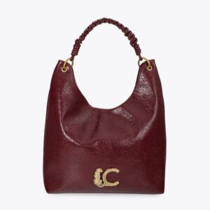 Shopper Burdeos con Asa Trenzada Lola Casademunt