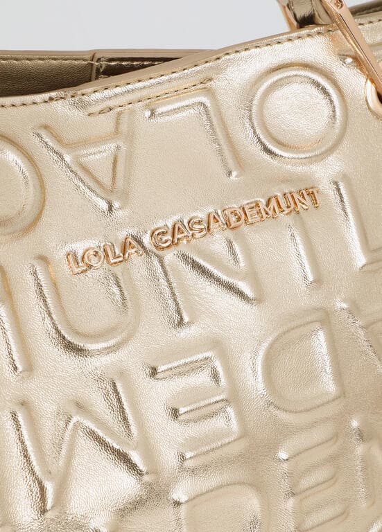 Shopper Dorado Monograma Lola Casademunt - Imagen 5