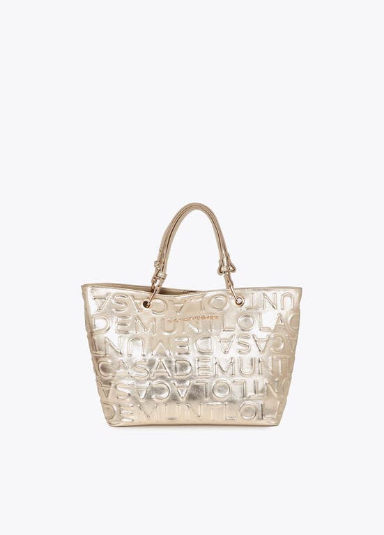 Shopper Dorado Monograma Lola Casademunt
