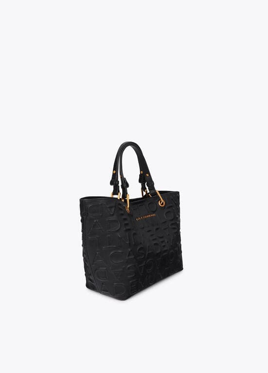 Shopper Negro Monograma Lola Casademunt - Imagen 2