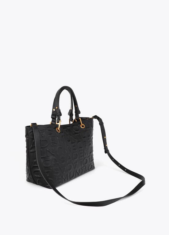 Shopper Negro Monograma Lola Casademunt - Imagen 5