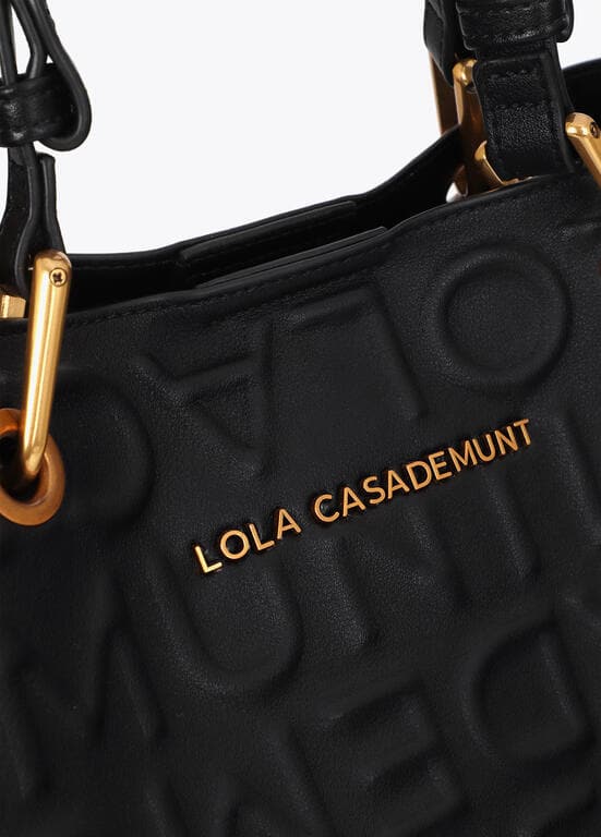 Shopper Negro Monograma Lola Casademunt - Imagen 7