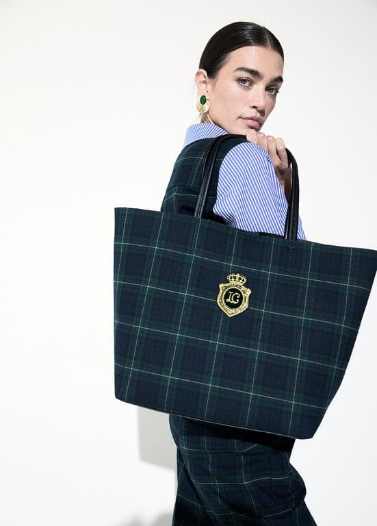 Shopper Tejido Cuadros Escocés Lola Casademunt - Imagen 9