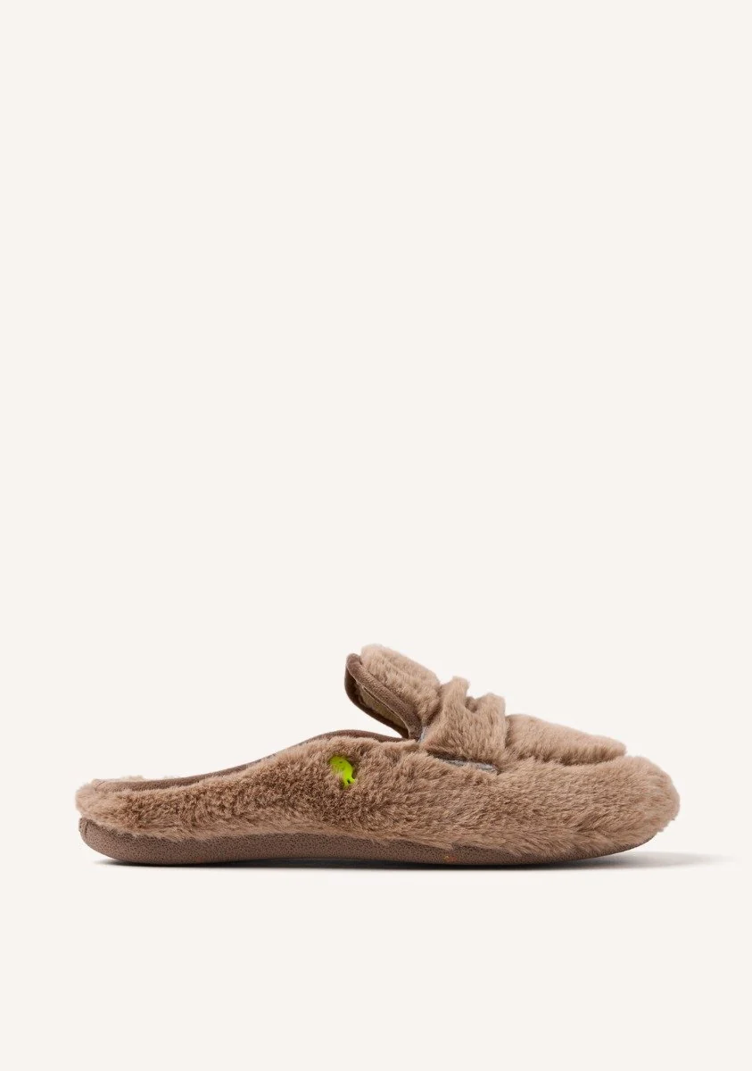 Zapatillas de Casa Tipo Mocasines Bamara Harrieta Taupe - Imagen 2