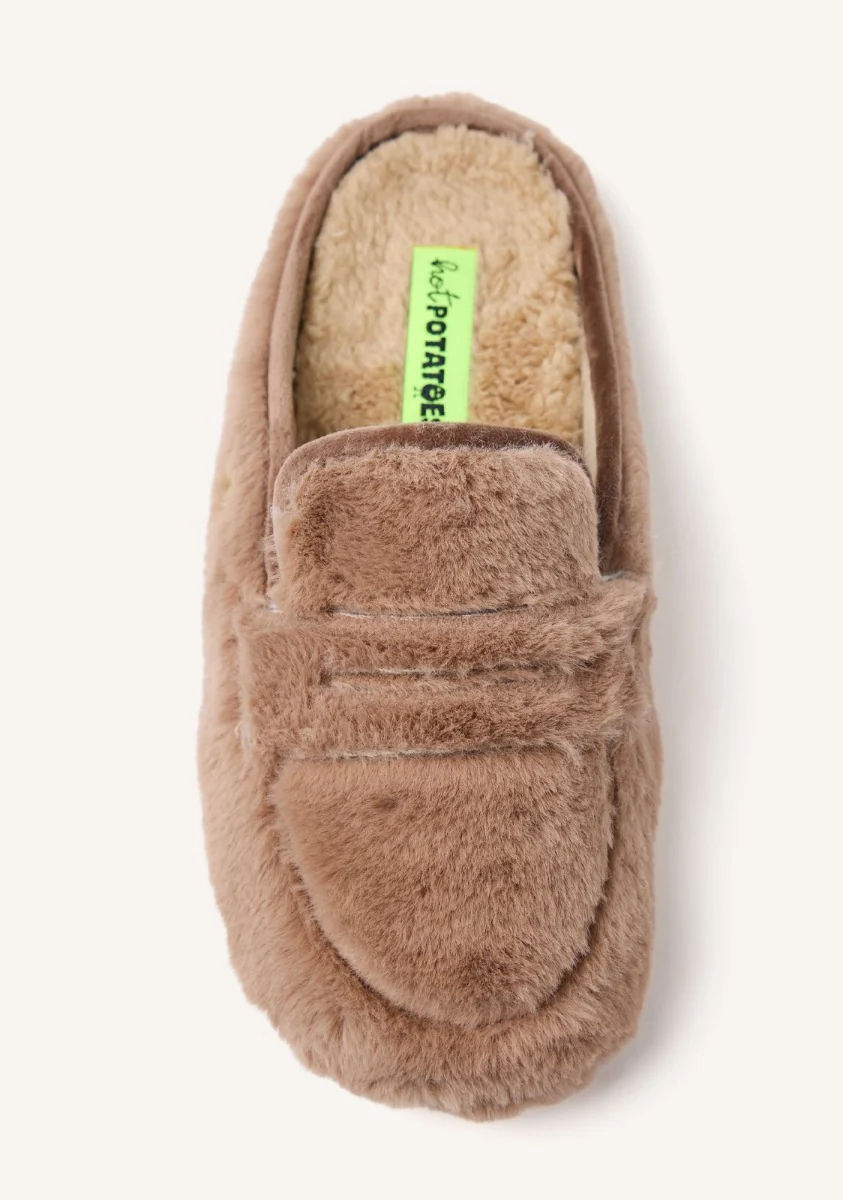 Zapatillas de Casa Tipo Mocasines Bamara Harrieta Taupe - Imagen 3