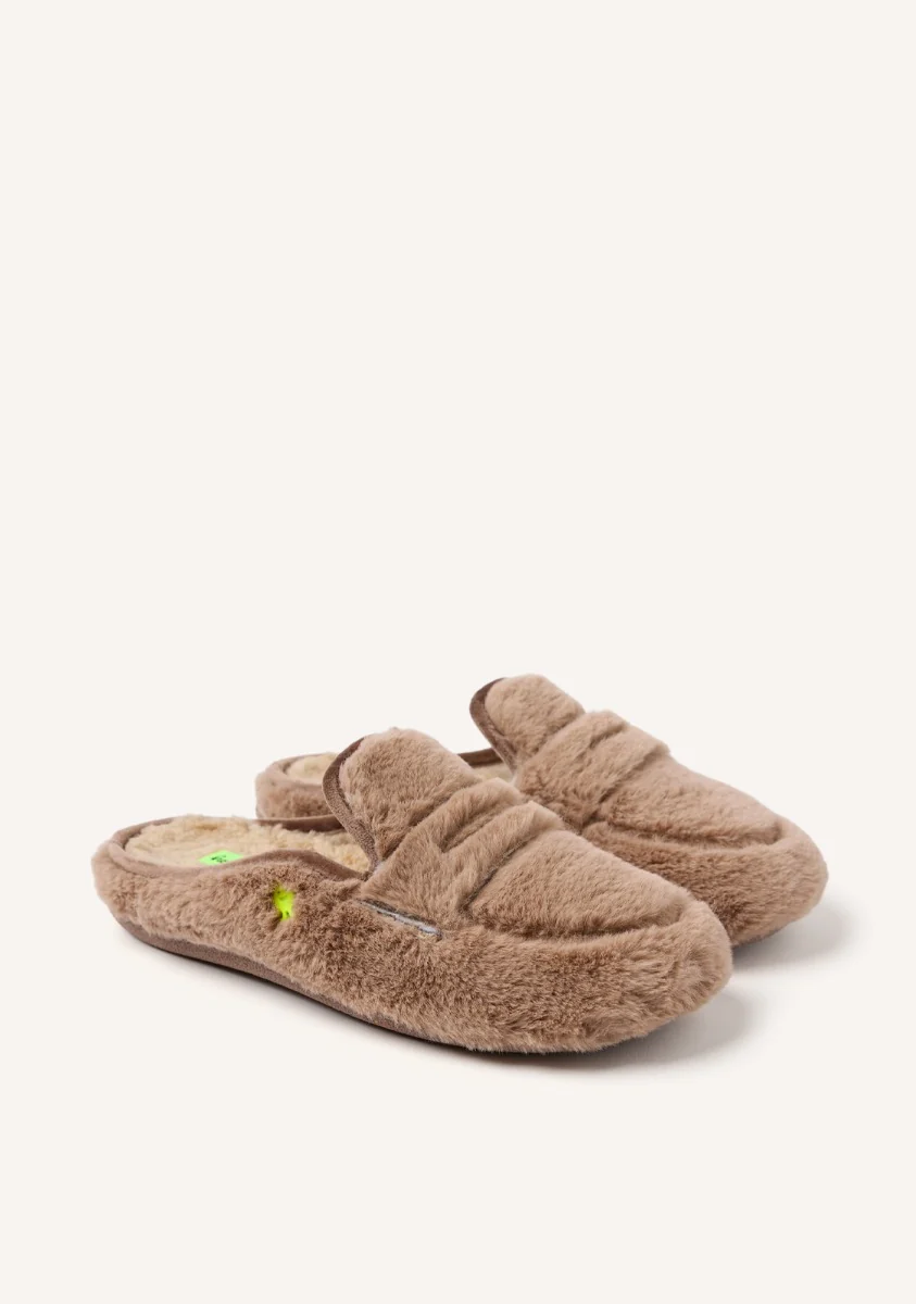 Zapatillas de Casa Tipo Mocasines Bamara Harrieta Taupe